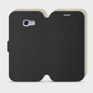 Etui Soft Touch do Samsung Galaxy A5 2017 - wzór Satynowa czerń z platyną