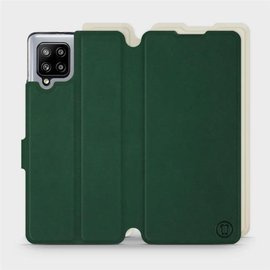 Etui Soft Touch do Samsung Galaxy A42 - wzór Miejska zieleń z platyną