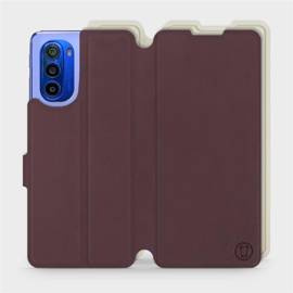 Etui Soft Touch do Motorola Moto G51 5G - wzór Matowy burgund z platyną