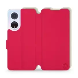 Etui Soft Touch do OPPO A98 5G - wzór Żywa czerwień z platyną