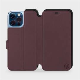 Etui Soft Touch do Apple iPhone 13 Pro Max - wzór Matowy burgund z czernią