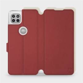 Etui Soft Touch do Motorola Moto G 5G - wzór Zachodząca czerwień z platyną
