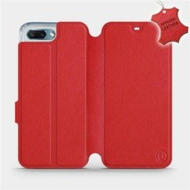 Etui ze skóry naturalnej do Huawei Honor 10 - wzór Red Leather
