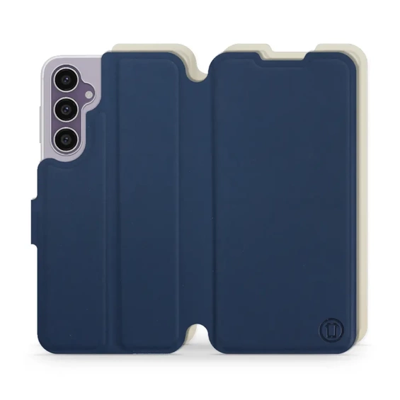 Etui Soft Touch do Samsung Galaxy S23 FE - wzór Głęboki granat z platyną