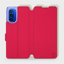 Etui Soft Touch do Motorola Moto G51 5G - wzór Żywa czerwień z platyną