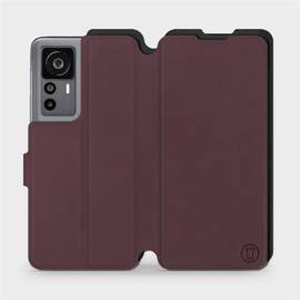 Etui Soft Touch do Xiaomi 12T Pro - wzór Matowy burgund z czernią