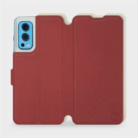 Etui Soft Touch do OnePlus Nord 2 5G - wzór Zachodząca czerwień z platyną
