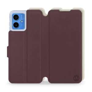 Etui Soft Touch do Motorola Moto G14 - wzór Matowy burgund z platyną