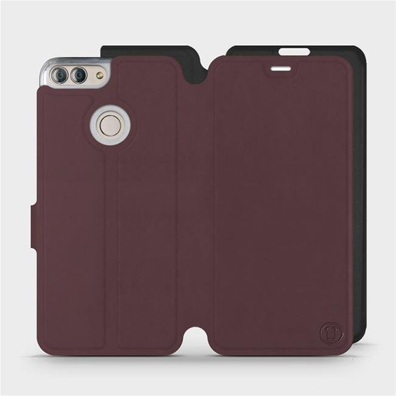 Etui Soft Touch do Huawei P Smart - wzór Matowy burgund z czernią