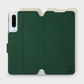 Etui Soft Touch do Huawei P30 - wzór Miejska zieleń z platyną