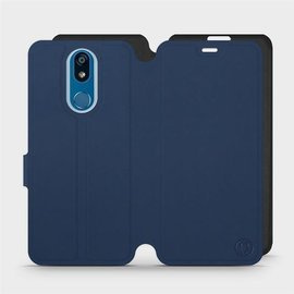 Etui Soft Touch do LG K40 - wzór Głęboki granat z czernią