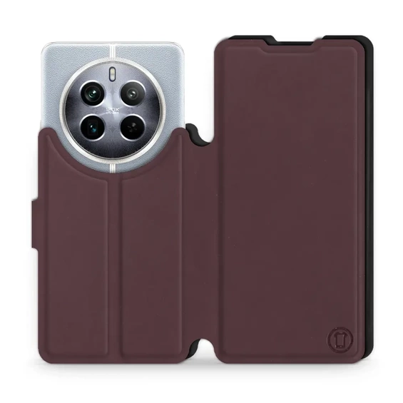 Etui Soft Touch do Realme 12 5G - wzór Matowy burgund z czernią