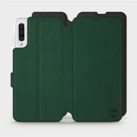 Etui Soft Touch do Samsung Galaxy A70 - wzór Miejska zieleń z czernią