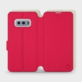 Etui Soft Touch do Samsung Galaxy S10e - wzór Żywa czerwień z platyną