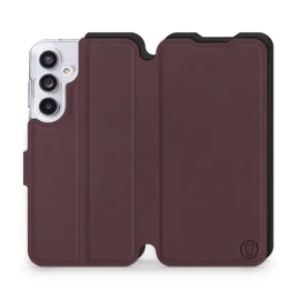 Etui Soft Touch do Samsung Galaxy A55 5G - wzór Matowy burgund z czernią