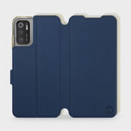 Etui Soft Touch do Xiaomi POCO M3 Pro 5G - wzór Głęboki granat z platyną