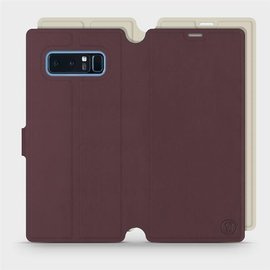 Etui Soft Touch do Samsung Galaxy Note 8 - wzór Matowy burgund z platyną