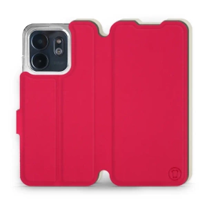 Etui Soft Touch do Infinix Smart 9 - wzór Żywa czerwień z platyną