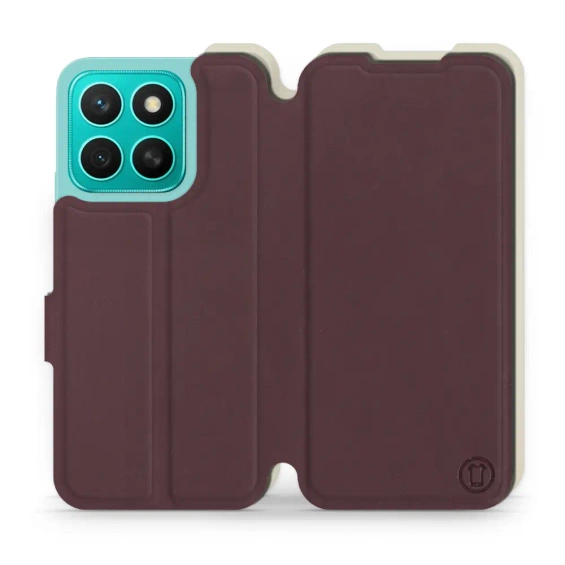 Etui Soft Touch do Huawei Honor X8c - wzór Matowy burgund z platyną