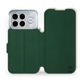 Etui Soft Touch do Xiaomi Poco F8 Ultra - wzór Miejska zieleń z platyną