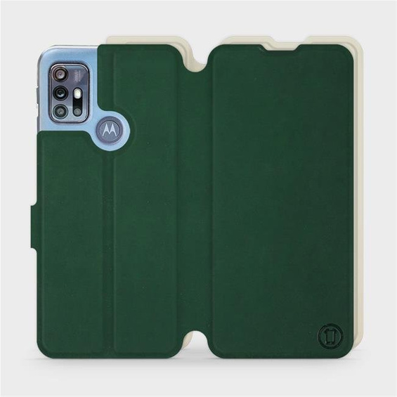 Etui Soft Touch do Motorola Moto G20 - wzór Miejska zieleń z platyną