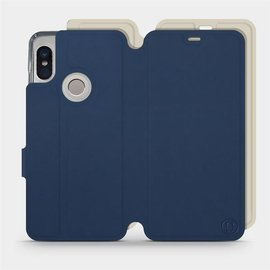 Etui Soft Touch do Xiaomi Redmi Note 5 - wzór Głęboki granat z platyną