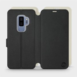 Etui Soft Touch do Samsung Galaxy S9 Plus - wzór Satynowa czerń z platyną