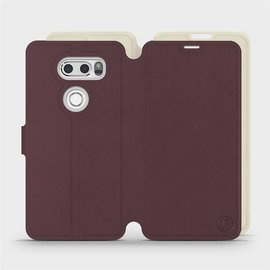 Etui Soft Touch do LG V30 - wzór Matowy burgund z platyną