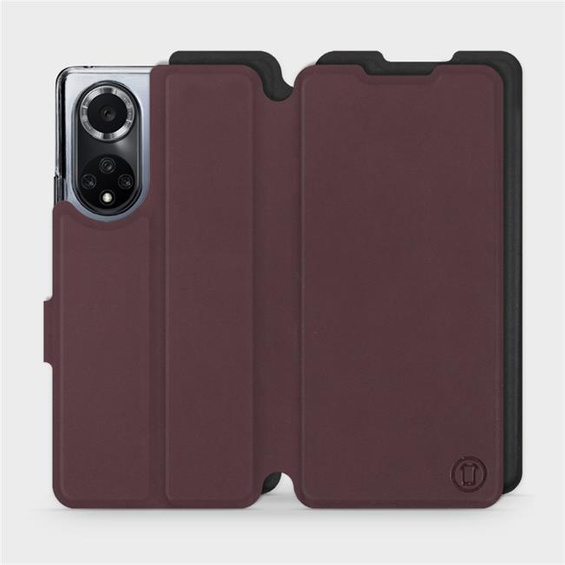 Etui Soft Touch do Huawei Nova 9 - wzór Matowy burgund z czernią