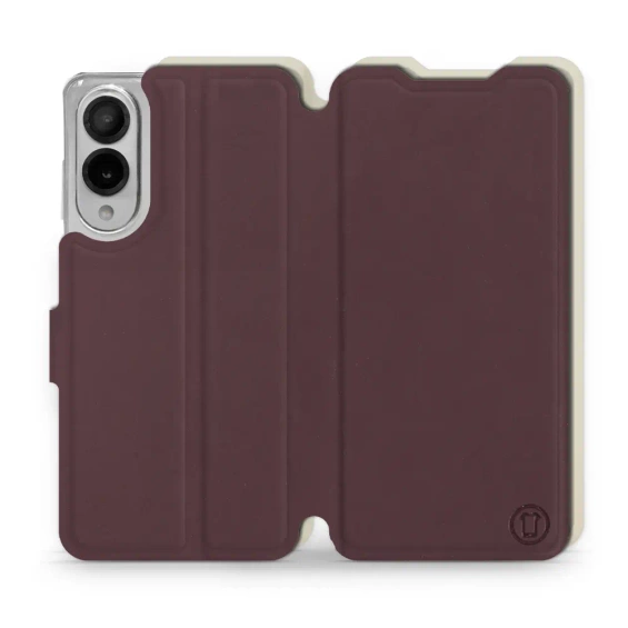 Etui Soft Touch do Samsung Galaxy S25 Edge - wzór Matowy burgund z platyną