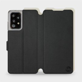 Etui Soft Touch do Samsung Galaxy A52 - wzór Satynowa czerń z platyną