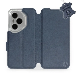 Etui ze skóry naturalnej do Huawei Honor 400 Pro - wzór Blue Leather