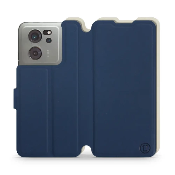 Etui Soft Touch do Xiaomi 13T Pro - wzór Głęboki granat z platyną