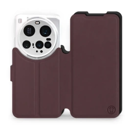Etui Soft Touch do Xiaomi 15 Ultra - wzór Matowy burgund z czernią