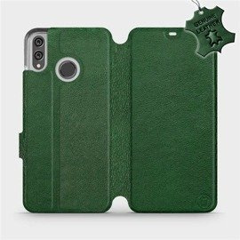 Etui ze skóry naturalnej do Huawei Honor 8X - wzór Green Leather