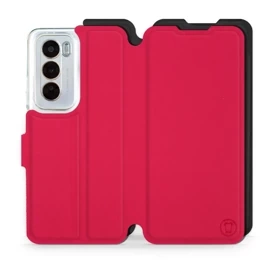 Etui Soft Touch do OPPO Reno 12 5G - wzór Żywa czerwień z czernią