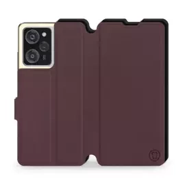 Etui Soft Touch do Xiaomi POCO X5 Pro 5G - wzór Matowy burgund z czernią
