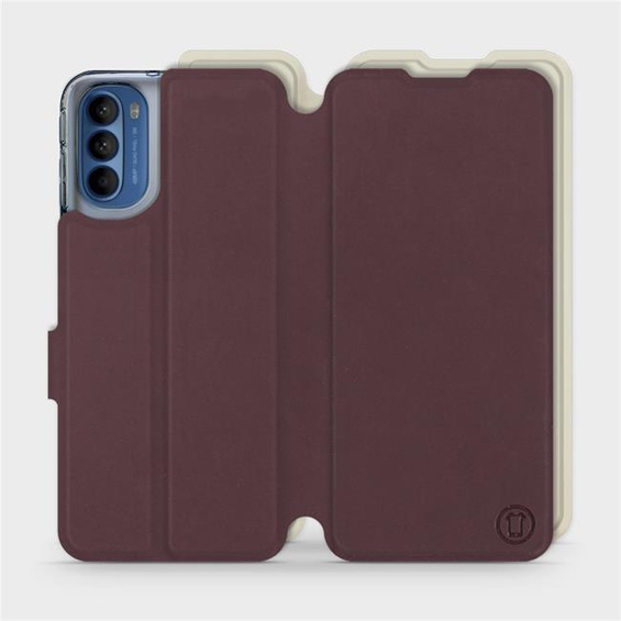 Etui Soft Touch do Motorola Moto G41 - wzór Matowy burgund z platyną