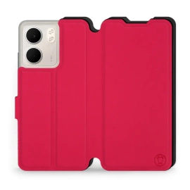 Etui Soft Touch do OPPO A5x - wzór Żywa czerwień z czernią