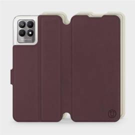 Etui Soft Touch do Realme 8i - wzór Matowy burgund z platyną