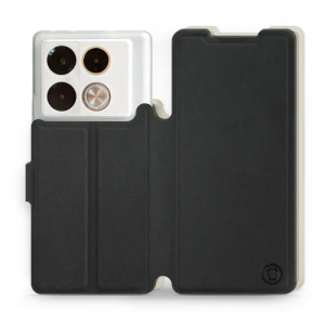 Etui Soft Touch do Infinix Note 40 Pro - wzór Satynowa czerń z platyną