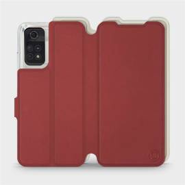 Etui Soft Touch do Xiaomi POCO M4 Pro 4G - wzór Zachodząca czerwień z platyną