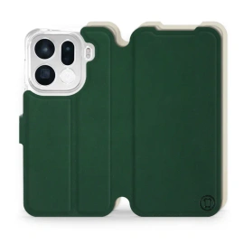 Etui Soft Touch do OPPO Find X9 pro - wzór Miejska zieleń z platyną