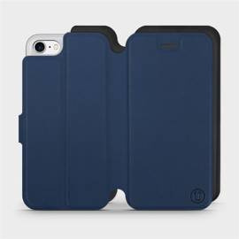 Etui Soft Touch do Apple iPhone SE 2022 - wzór Głęboki granat z czernią