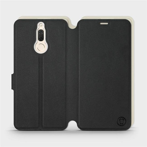 Etui Soft Touch do Huawei Mate 10 Lite - wzór Satynowa czerń z platyną