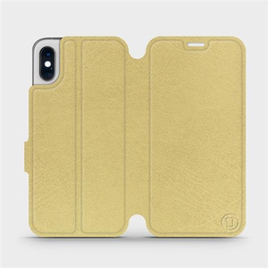 Etui do Apple iPhone XS - wzór Gold&Gray