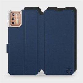 Etui Soft Touch do Motorola Moto G9 Plus - wzór Głęboki granat z czernią