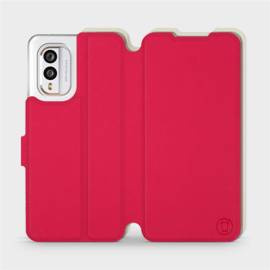 Etui Soft Touch do Nokia X30 5G - wzór Żywa czerwień z platyną