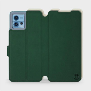 Etui Soft Touch do Motorola Moto G72 - wzór Miejska zieleń z platyną