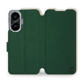 Etui Soft Touch do Xiaomi POCO F7 - wzór Miejska zieleń z platyną